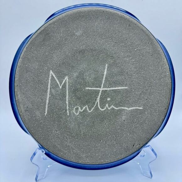 Scott Martin Signed Stoneware Pottery Plate Spiral Nautilus blue/purple 10”‎ - Picture 5 of 10